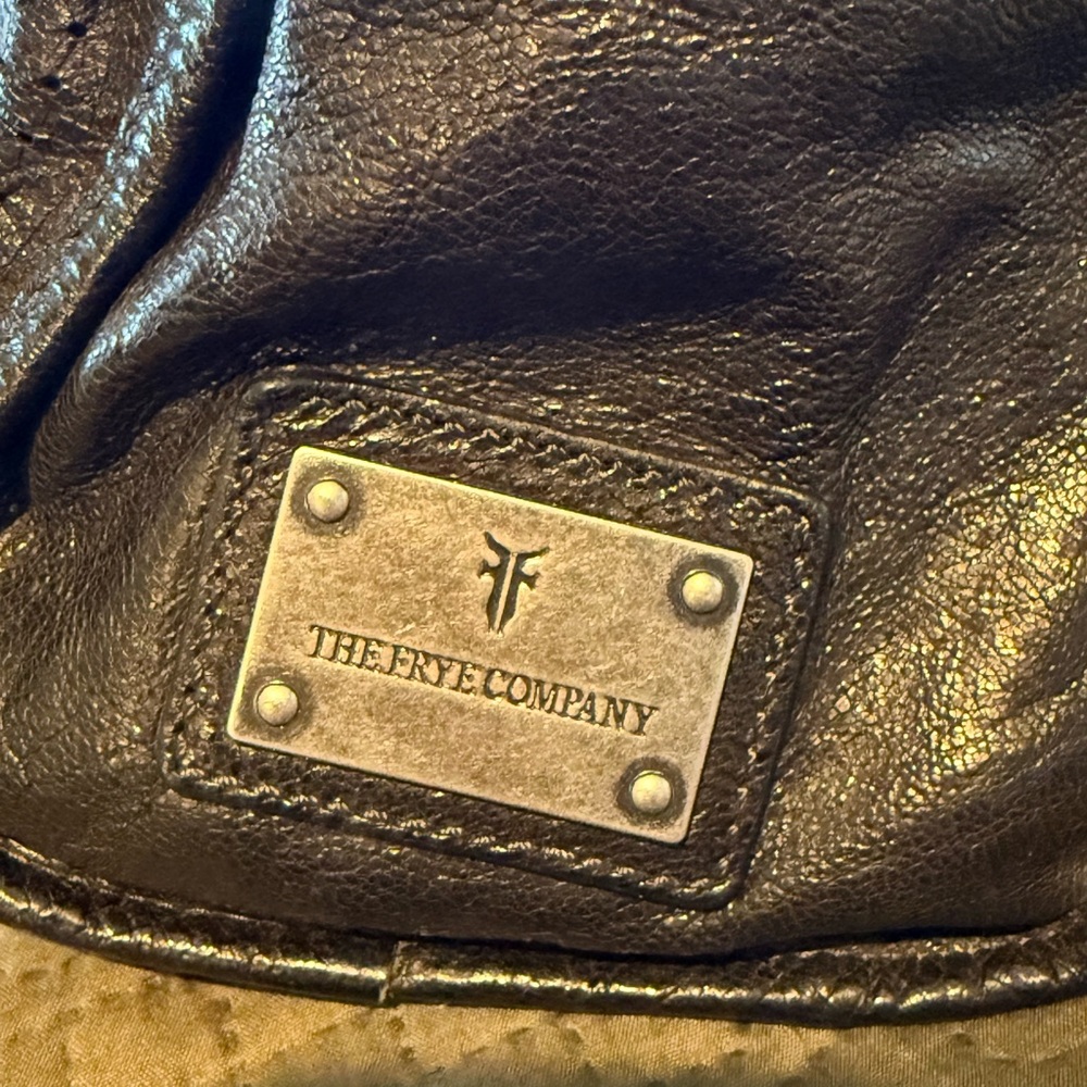 FRYE (rare!) Deborah Studded Black Leather Large Satchel - Picture 8 of 16